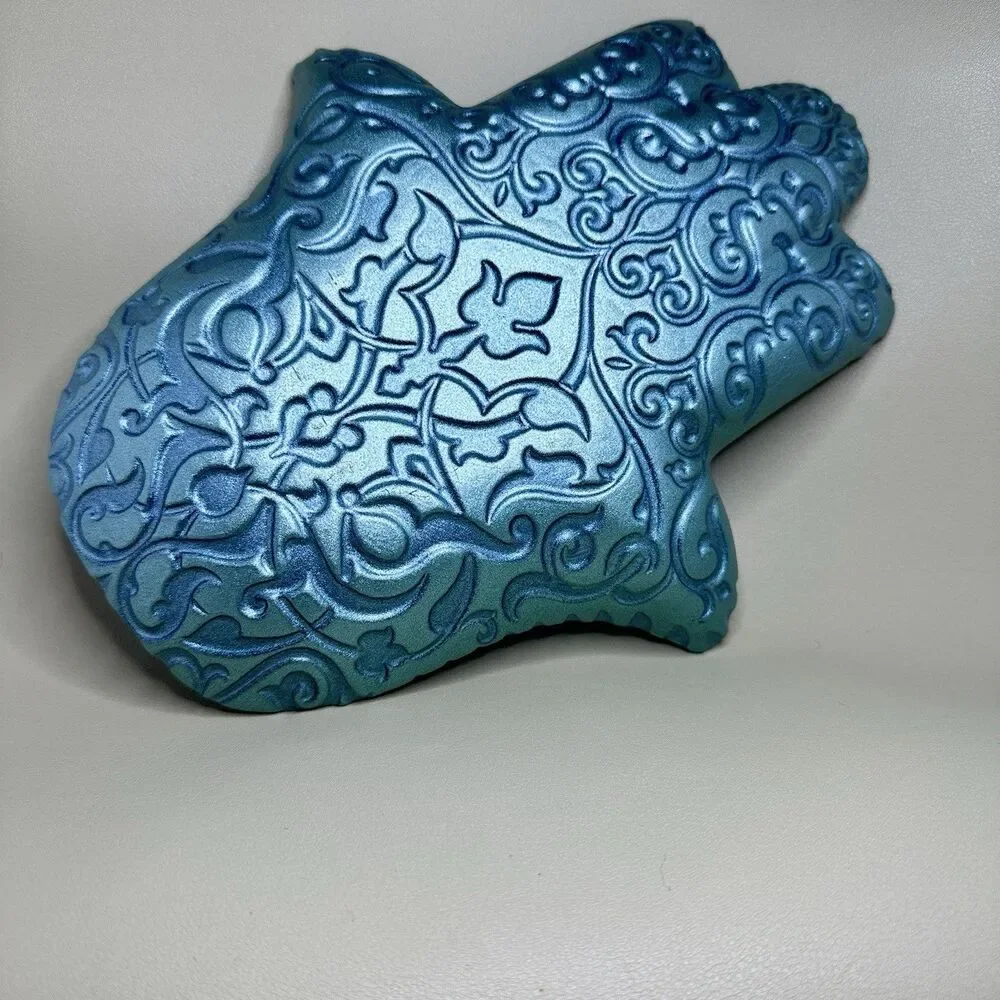 Hamsa Evil Eye Blessing Dish Bowl Platter Trinket Spiritual  Boho Bohemian Keys